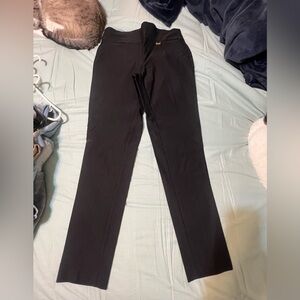 Anne Klein Womens Sleek Black pull on Dress Pants. Straight size S.